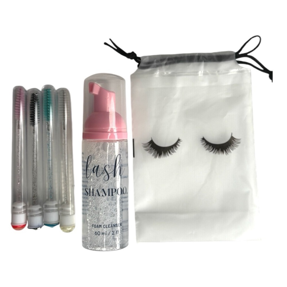 Eyelash Extension Cleaning Kit – DIY Lash Shampoo Set